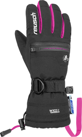 Lyžařské rukavice Reusch Luis R-TEX XT 4961243-7720 Jr. Black/pink prstové