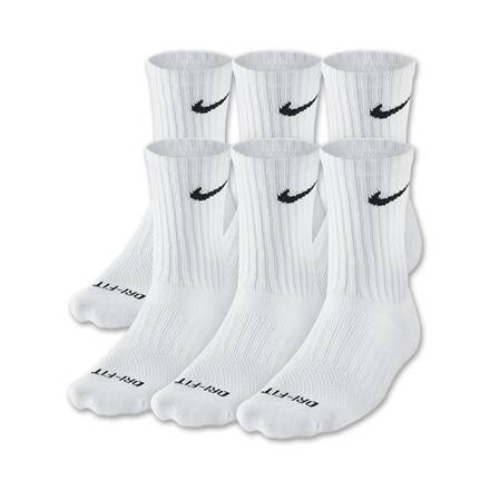Ponožky Nike Dry-Fit Cotton sx4831, dámské, pánské, white (3 páry)
