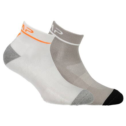 Ponožky CMP, Cotton,  white/grey, dámské/junior, 2 pairs