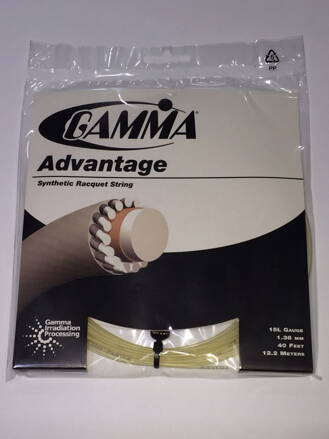 Výplet Gamma Advantage Synthetic Racquet String, natural