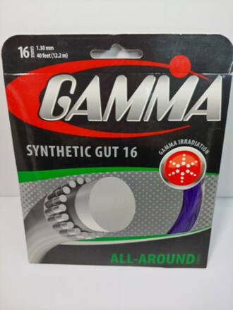 Výplet Gamma Synthetic Gut 16,  Gauge,  40 Feet, tenisový výplet, bílá