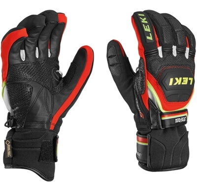 Lyžařské rukavice Leki Worldcup Race Coach Flex S GTX black/red/white/yellow