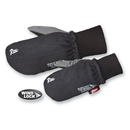 Rukavice REX Mitten black/grey 