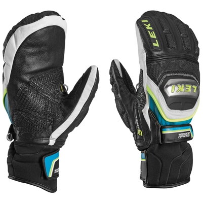 Lyžařské rukavice Leki Worldcup Race Titanium S Mitt black/whitte/cyan/yellow 63480193