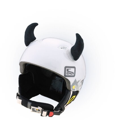 Crazy Uši ozdoba na helmu - ROHY černé