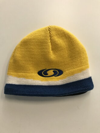 Čepice Beanie, zimní, yellow/white/blue,  Junior 