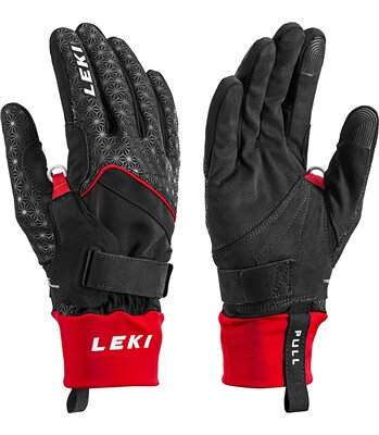 Rukavice Leki Nordic Circuit Shark, black/red 643913301