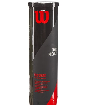 Míče Wilson Tour Premier Clay Court,  4ks,tenisové,  WRT119600