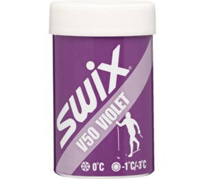 Běžecký stoupací vosk Swix V50 fialový 45g