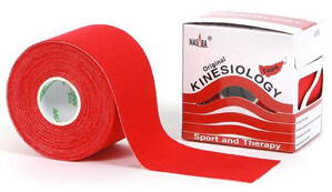 Kineziologická tejpovací páska NASARA Kinesiology Tape, červená