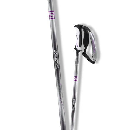 Hůlky Salomon Shiva black/purple, 37781210 lyžařské