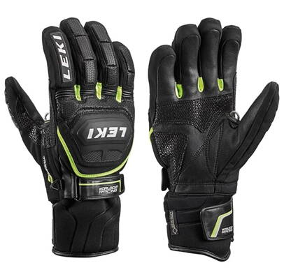 Lyžařské rukavice Leki WC Race Coach Flex S GTX black-yellow