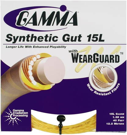 Výplet Gamma Synthetic Gut 15L, W/WearGuard 1,38mm white