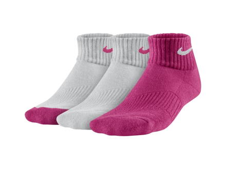 Ponožky Nike PERF CUSH QT  sx4722, dětské white/pink 3pairs
