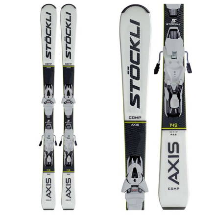 Lyže Stockli Axis Comp + Salomon MC11 black matt/shine Jr. 