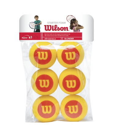 Wilson Starter Foam Balls X6  WRZ259300 ten.míče dětské